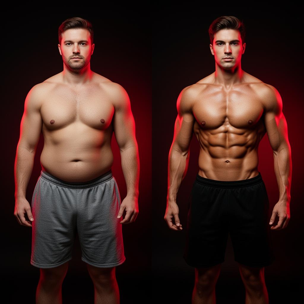 Transformações fitness antes e depois